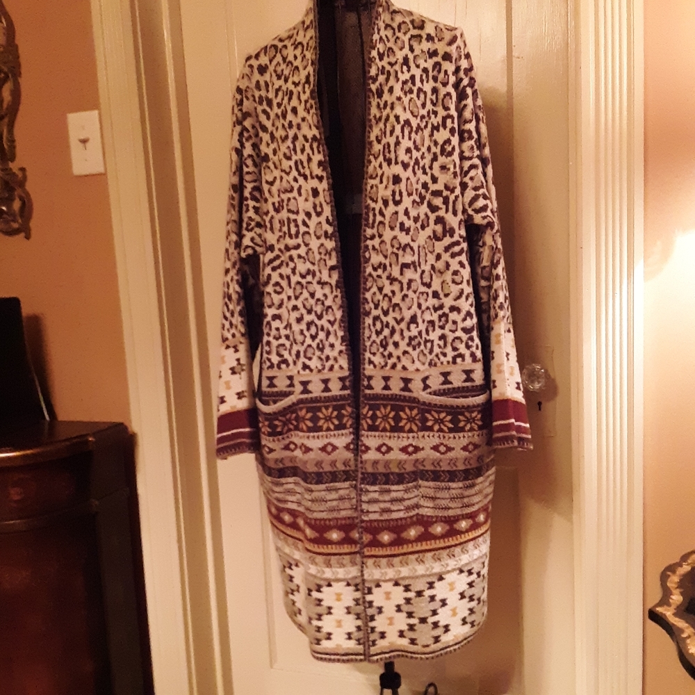 MaxSport Open Frnt Cardigan "M" Cheetah